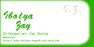 ibolya zay business card